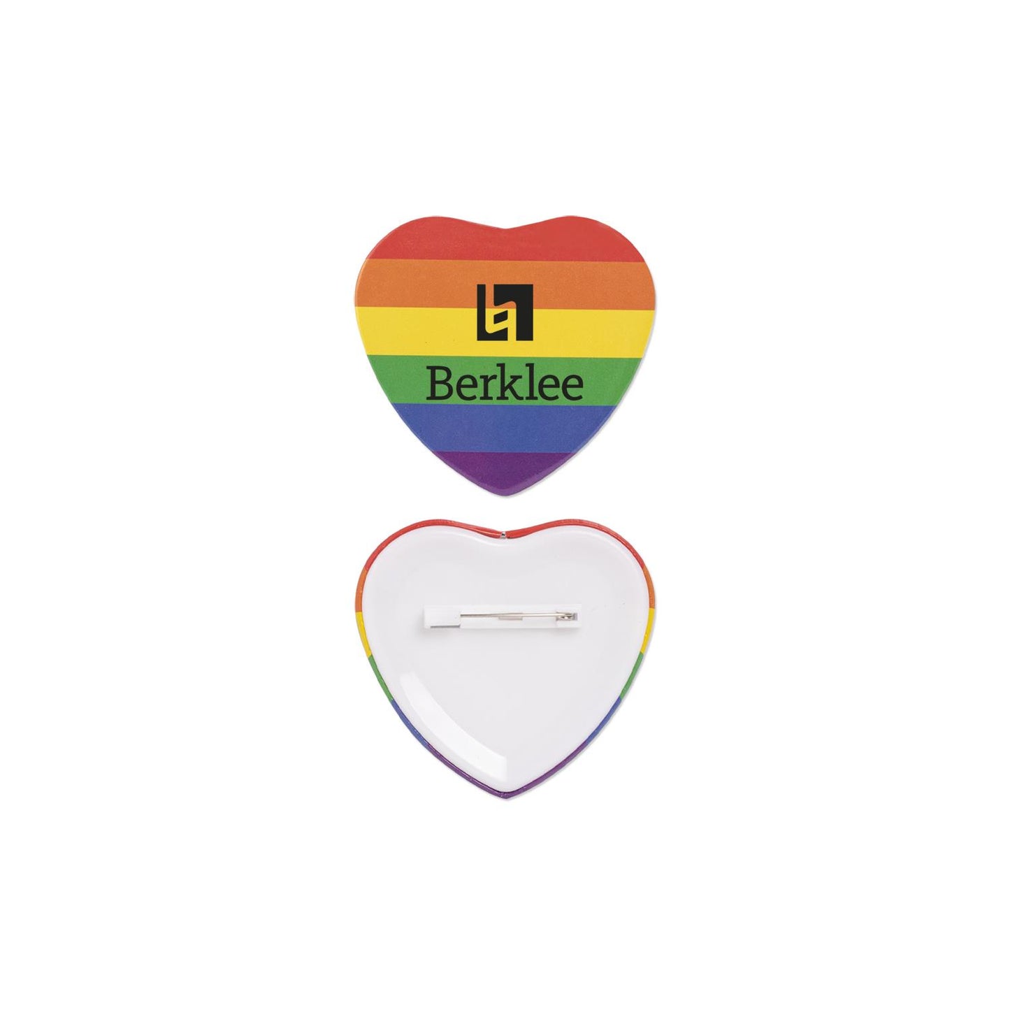 2" Heart Shaped Button