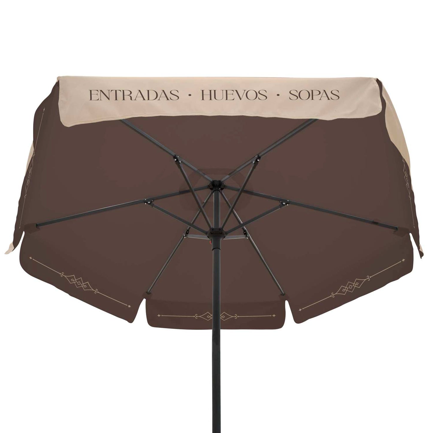 7' Steel Market Umbrella Double-Sided Dye Sub Kit with Valance