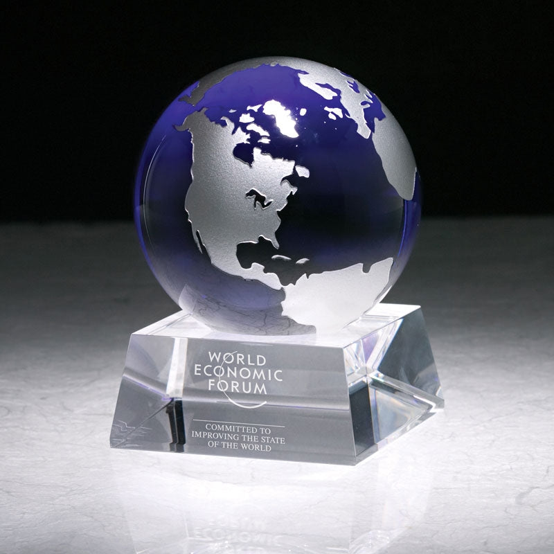 Clear Firmada II Blue Crystal Globe