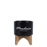 Black Saratoga Ceramic Flower Pot