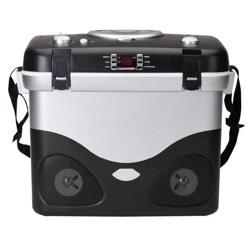 Silver CD / SPKR / AM/FM Radio Cooler