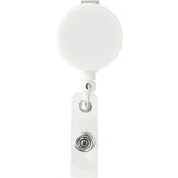 Front View of Black Round Badge Holder