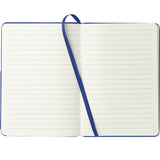 Front View of Black FSC® Mix 5" x 7" Elastic Phone Pocket Notebook