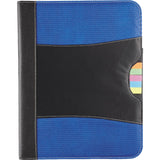 Front View of Blue FSC® Mix Flare Organization Padfolio