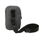 Black Grid Lanyard Phone Pouch