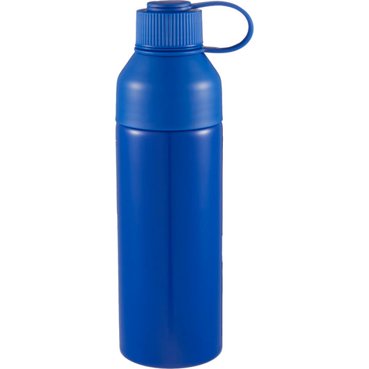 Front View of Black DUO 26oz Recycled Aluminum Bottle