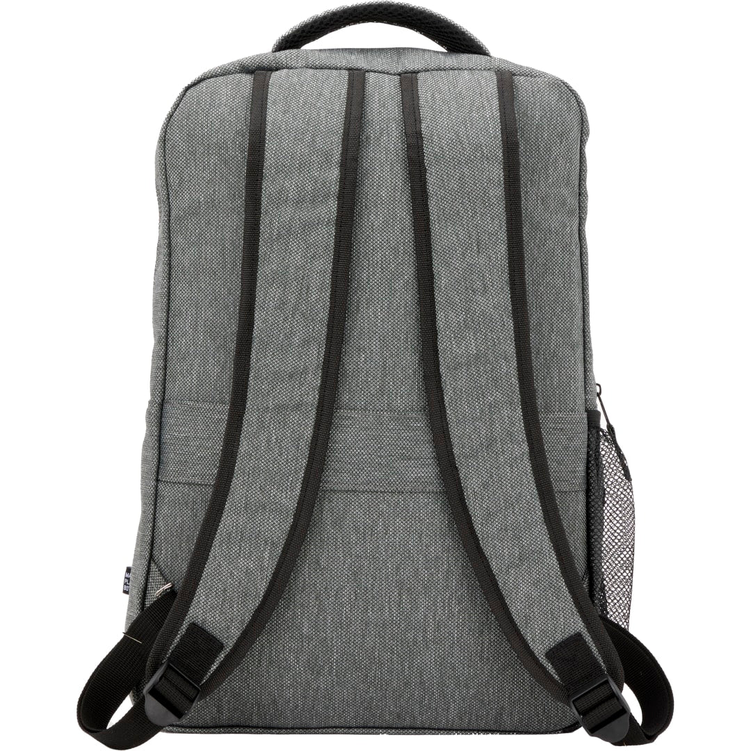 Rear View of Gray Vila Recycled 15" Commuter Backpack