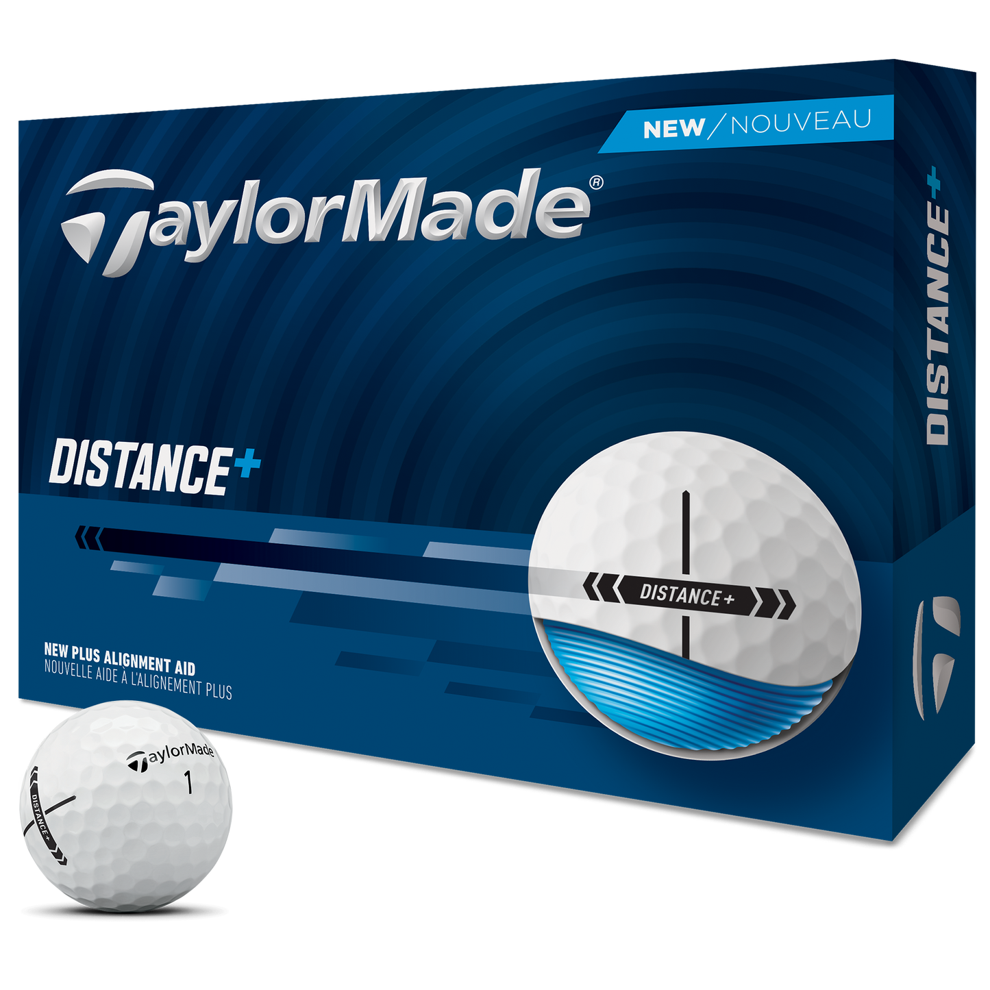 White TaylorMade Distance Plus Golf Balls