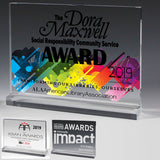 Laser Engraved Mini Billboard Acrylic Award (6"x 4 1/2"x 1/2")