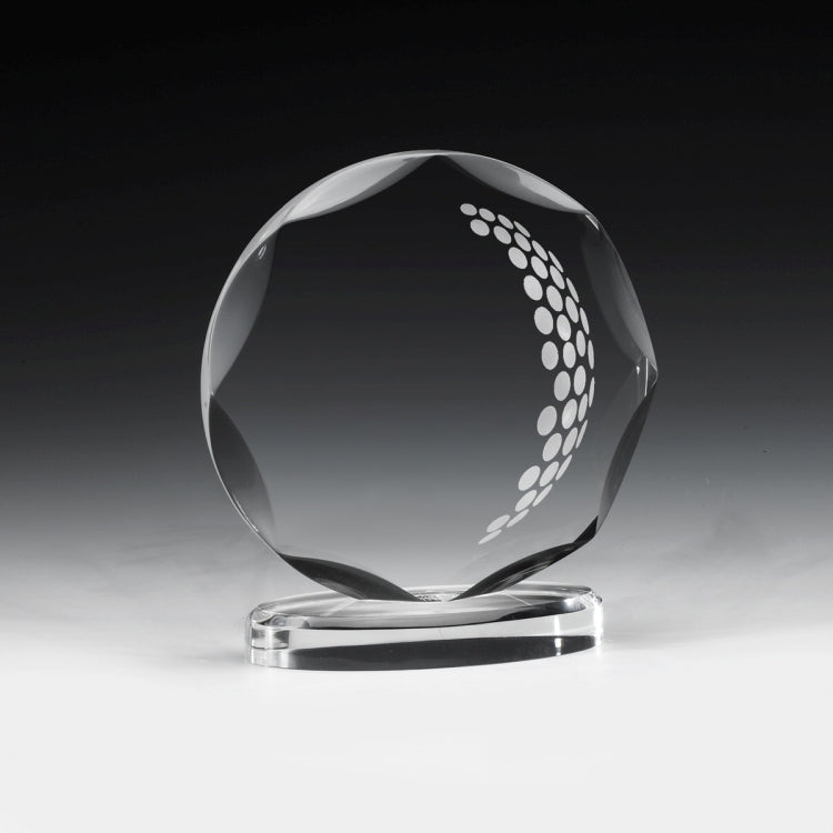 Round Scalloped Award - Laser Engraved