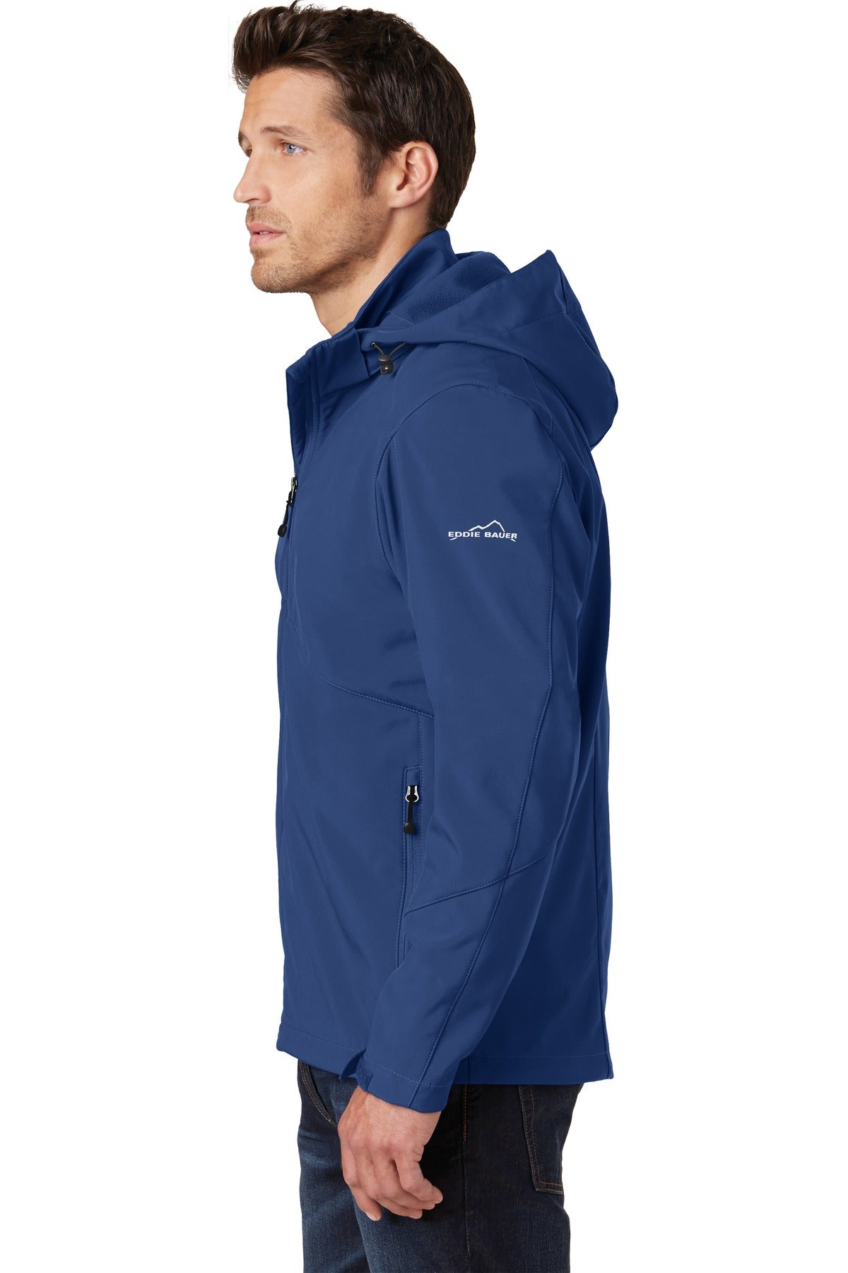 Admiral Blue Eddie Bauer Hooded Soft Shell Parka. EB536
