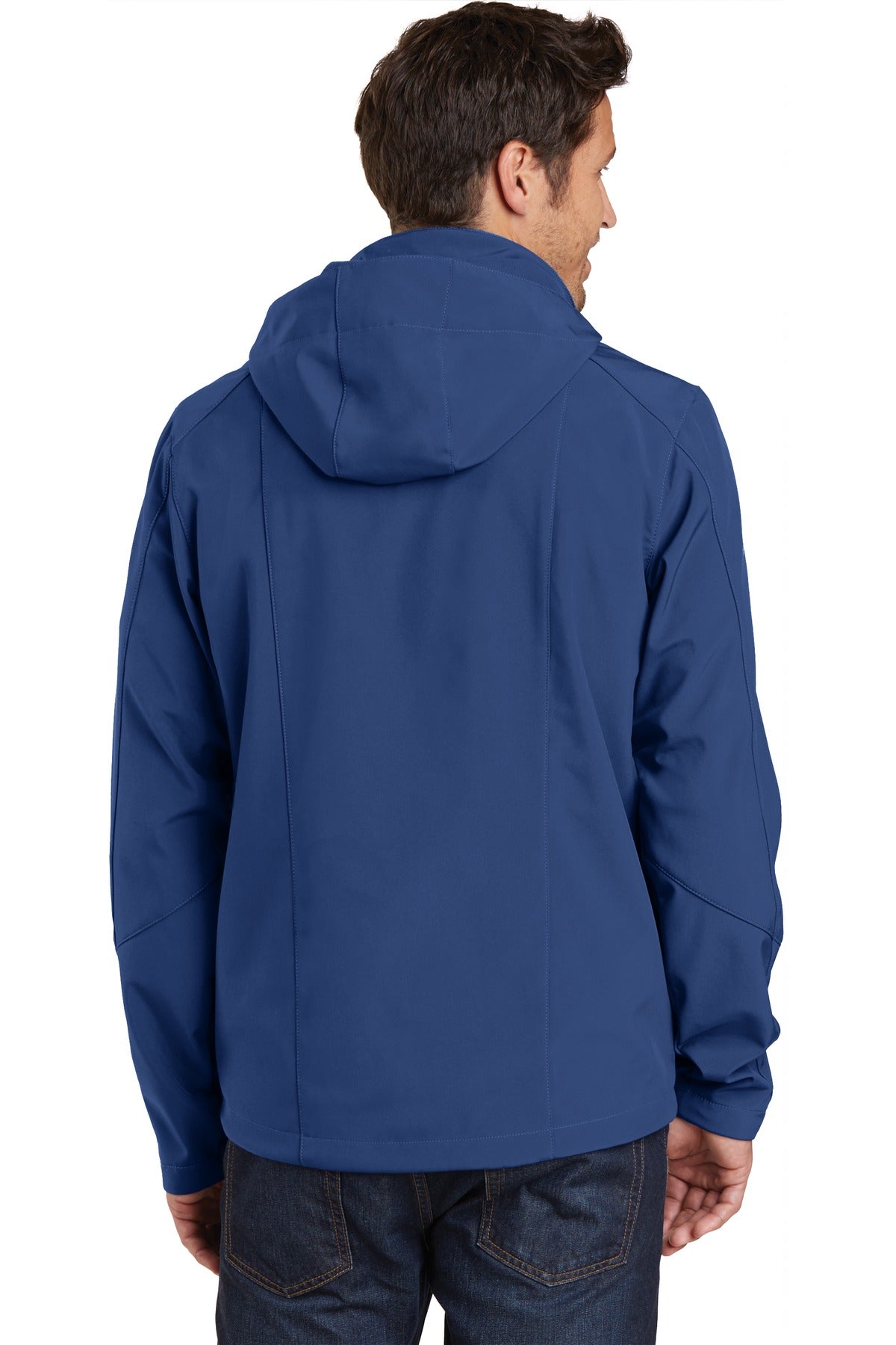 Admiral Blue Eddie Bauer Hooded Soft Shell Parka. EB536