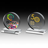 Clear Circle Award - 5" Dia - 4 Color Process