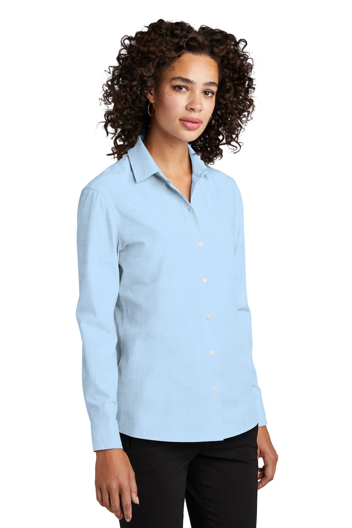 AirBlueEOE Mercer+Mettle Women's Long Sleeve Stretch Woven Shirt MM2001