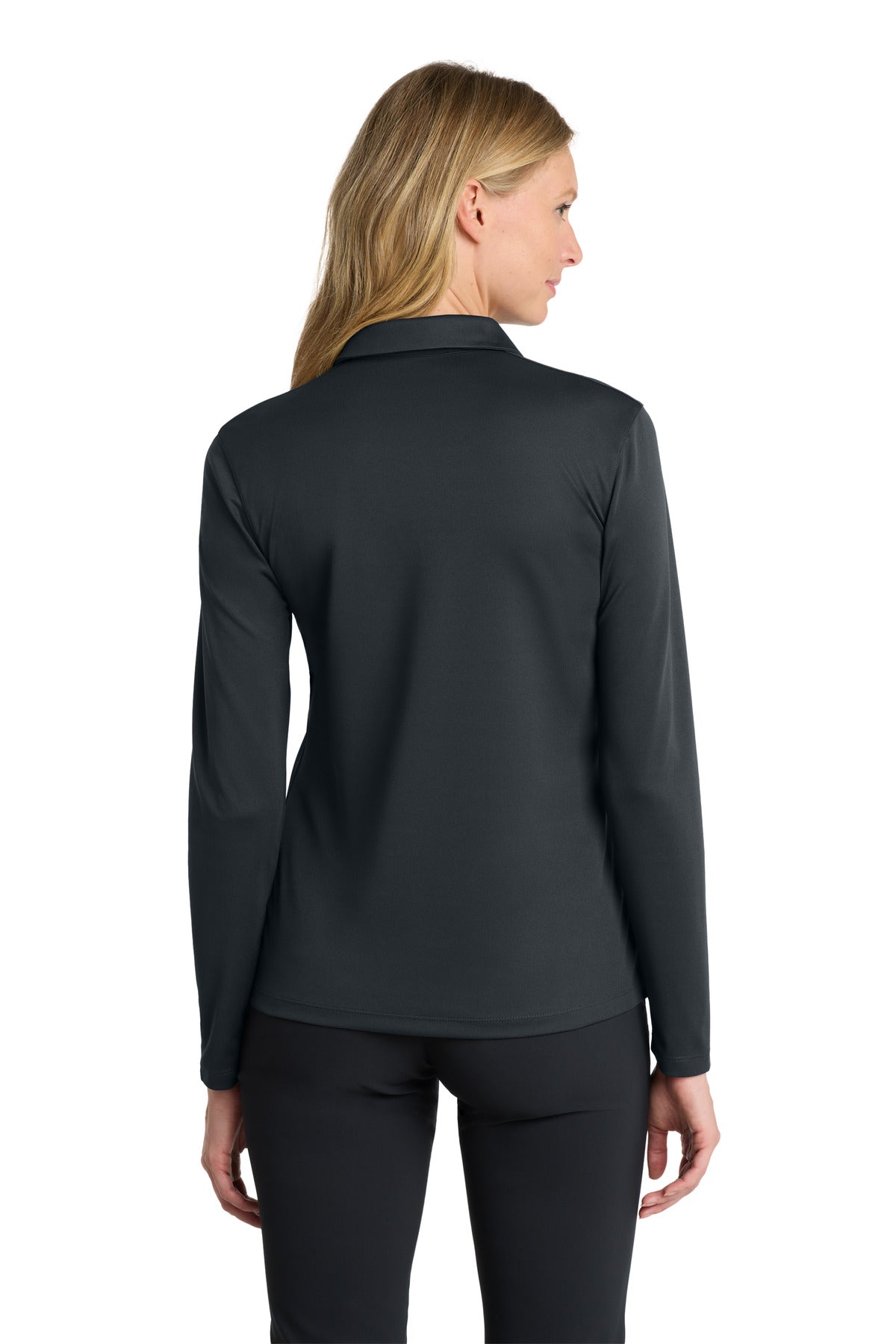Anthracite Nike Women's Dri-FIT Micro Pique 2.0 Long Sleeve Polo NKDC2105