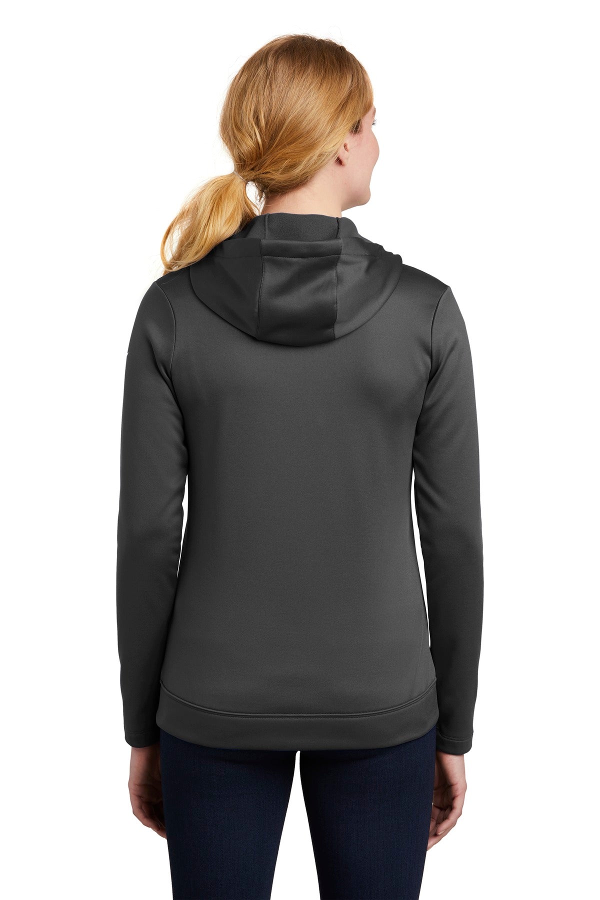 Anthracite Nike Women's Therma-FIT Full-Zip Fleece Hoodie. NKAH6264