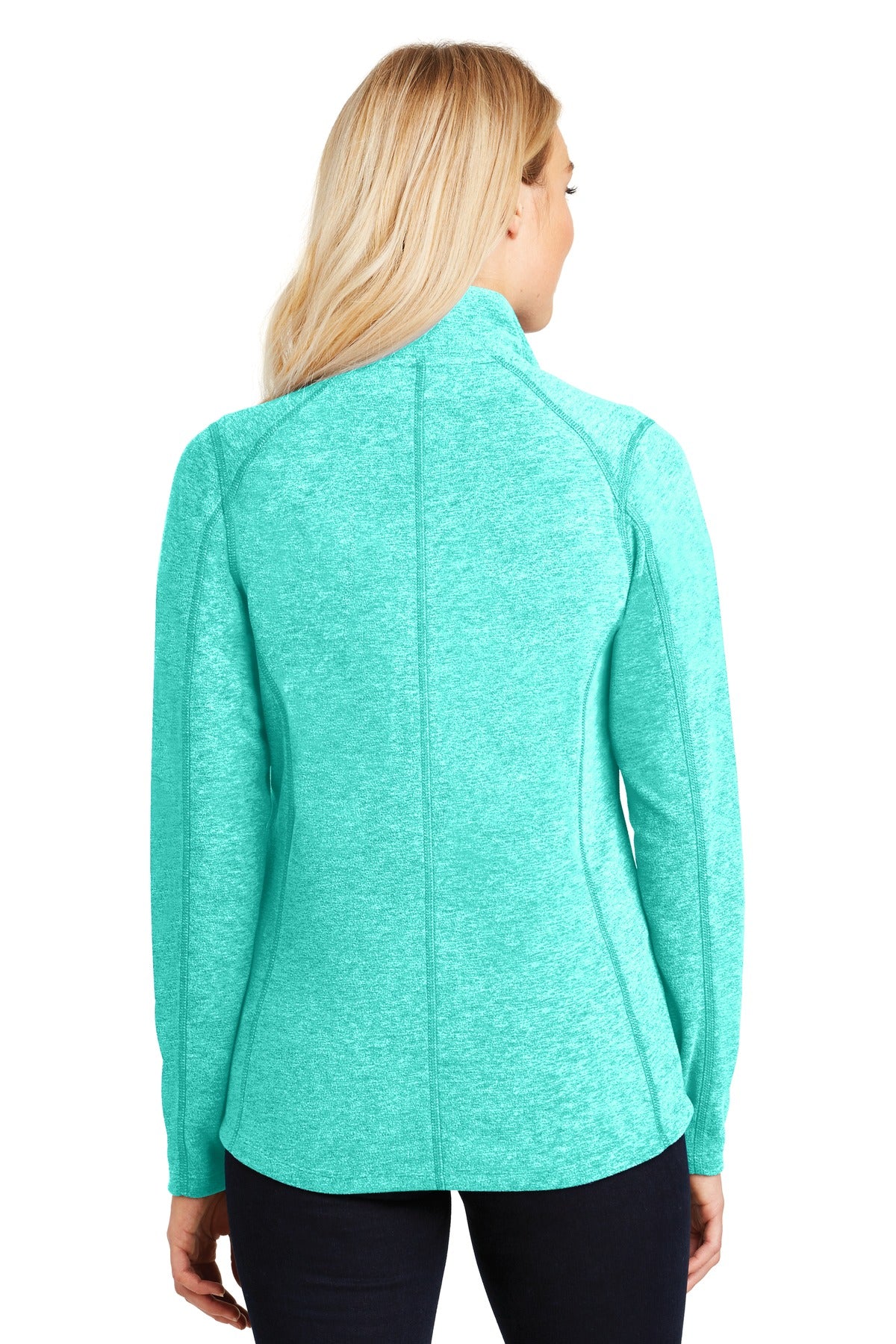 Aqua Green Hea Port Authority Women's Heather Microfleece Full-Zip Jacket. L235