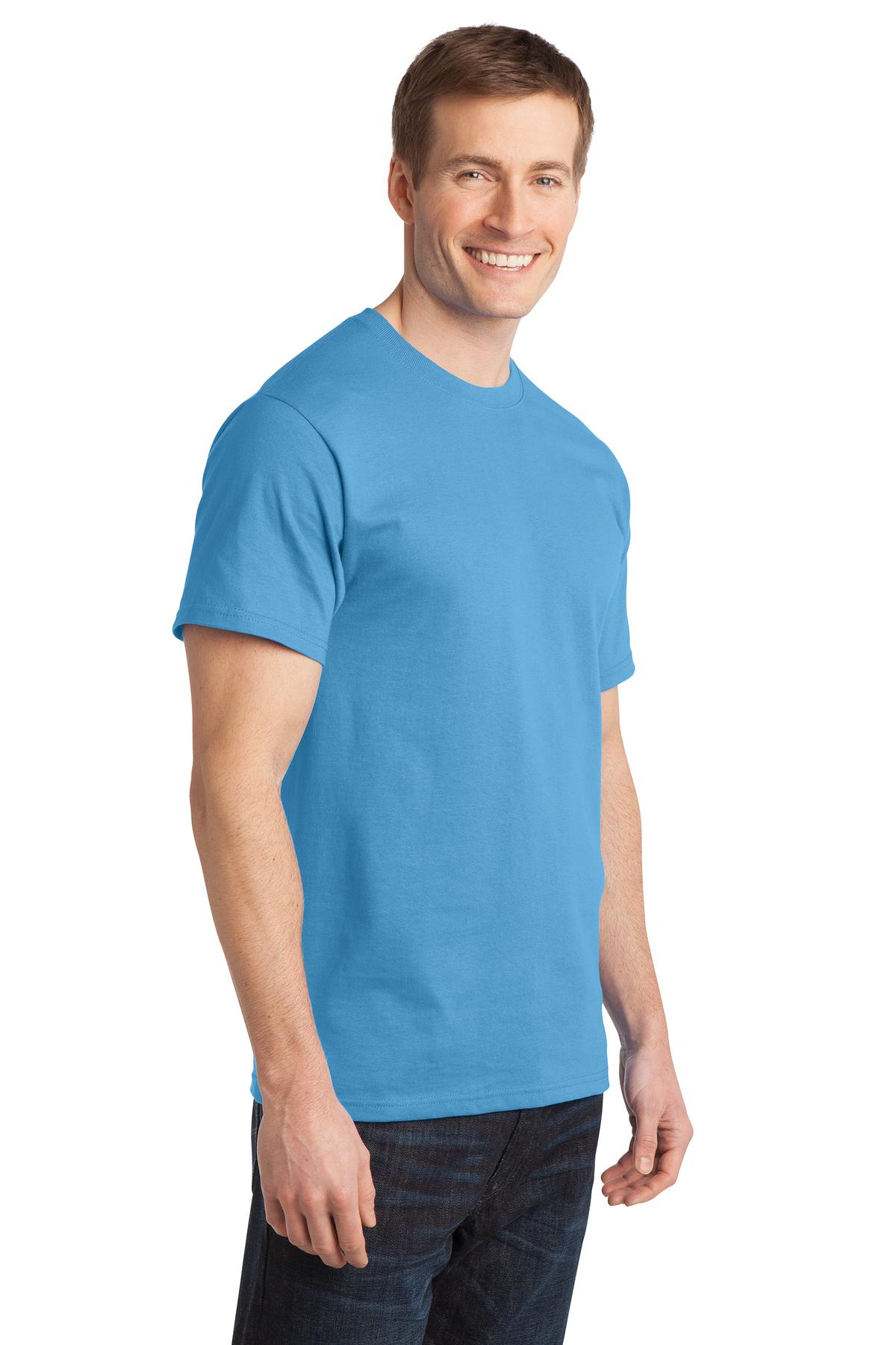Aquatic Blue Port & Company - Ring Spun Cotton Tee. PC150
