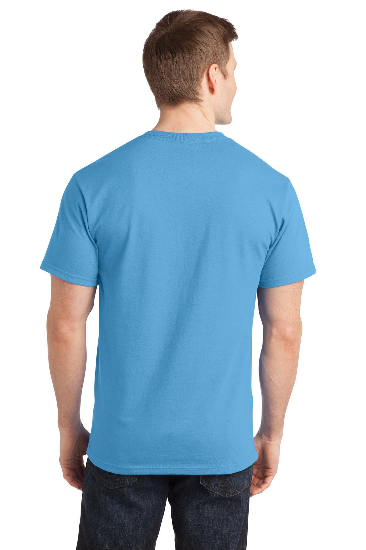 Aquatic Blue Port & Company - Ring Spun Cotton Tee. PC150