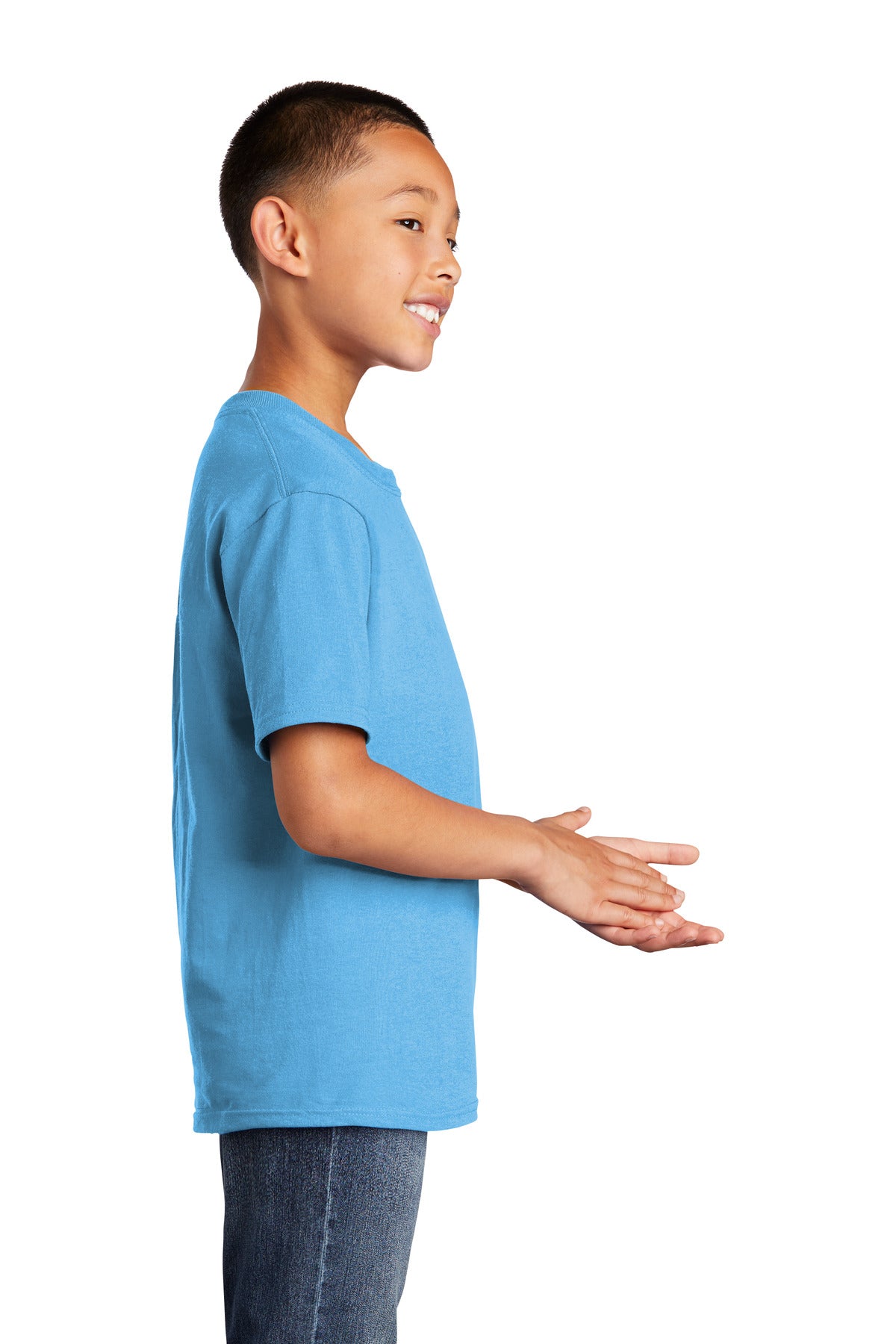 AquaticBl Port & Company Youth Core Cotton DTG Tee PC54YDTG