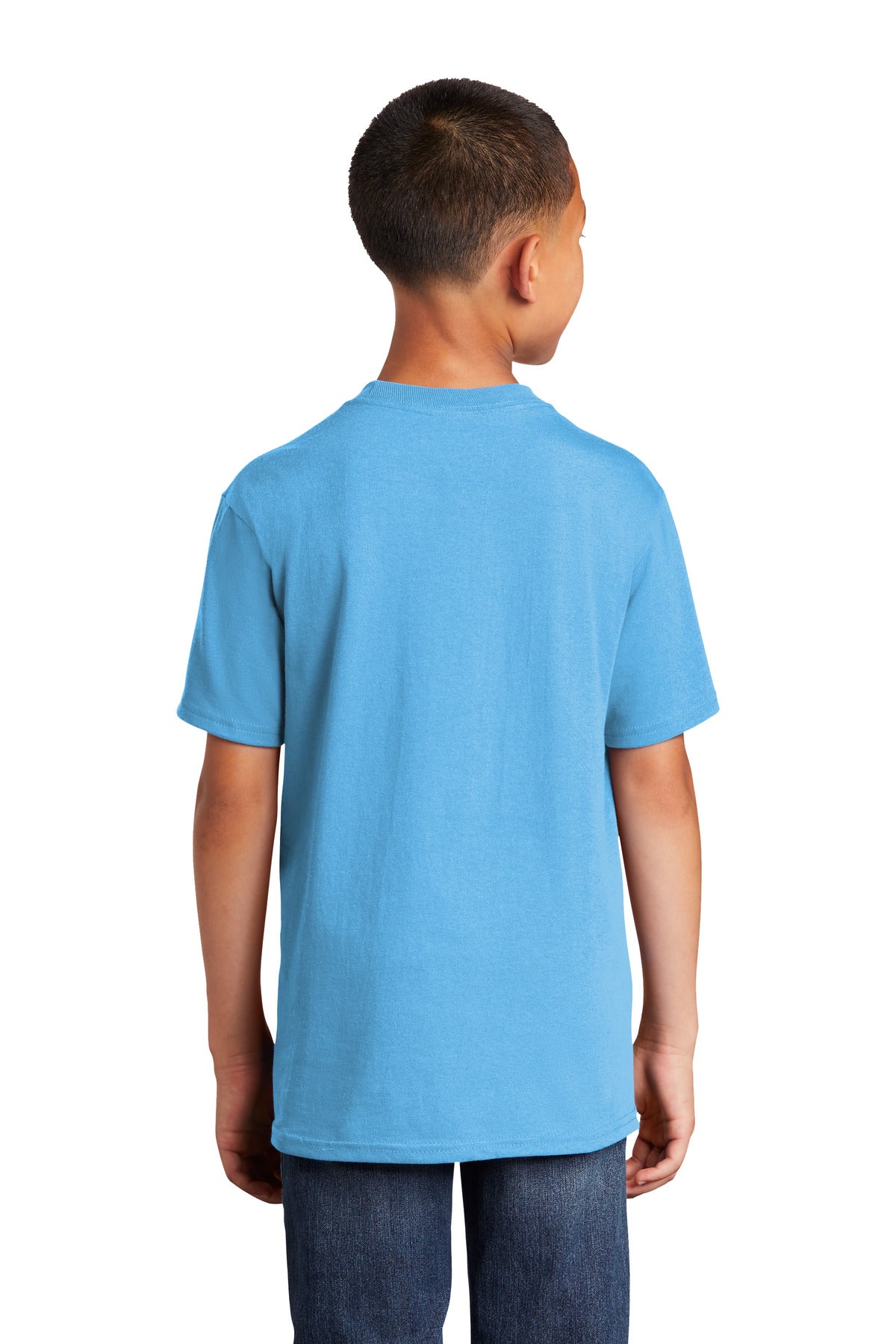 AquaticBl Port & Company Youth Core Cotton DTG Tee PC54YDTG