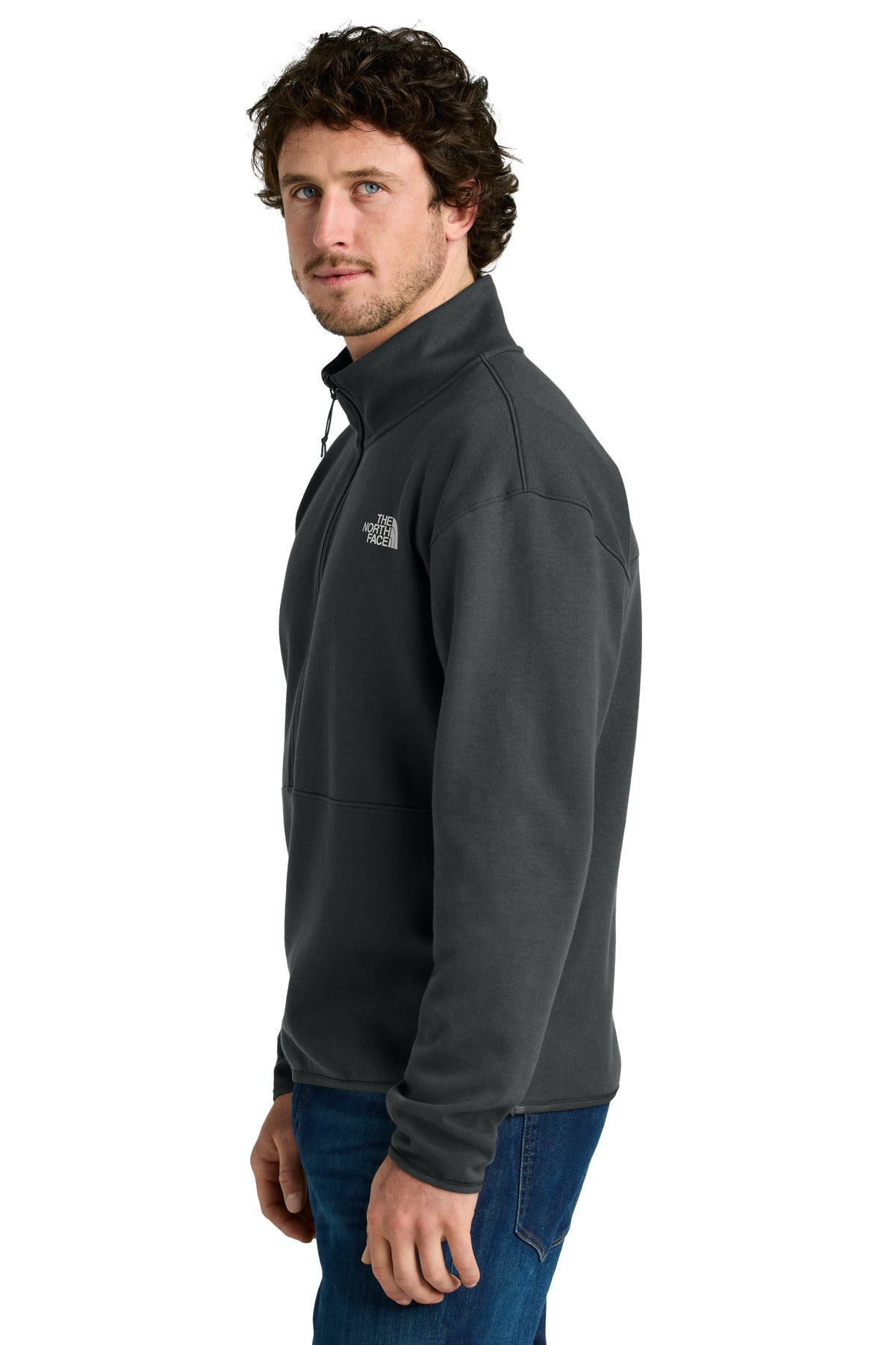 AsphaltGry The North Face Double-Knit 1/2-Zip Fleece NF0A8C5G