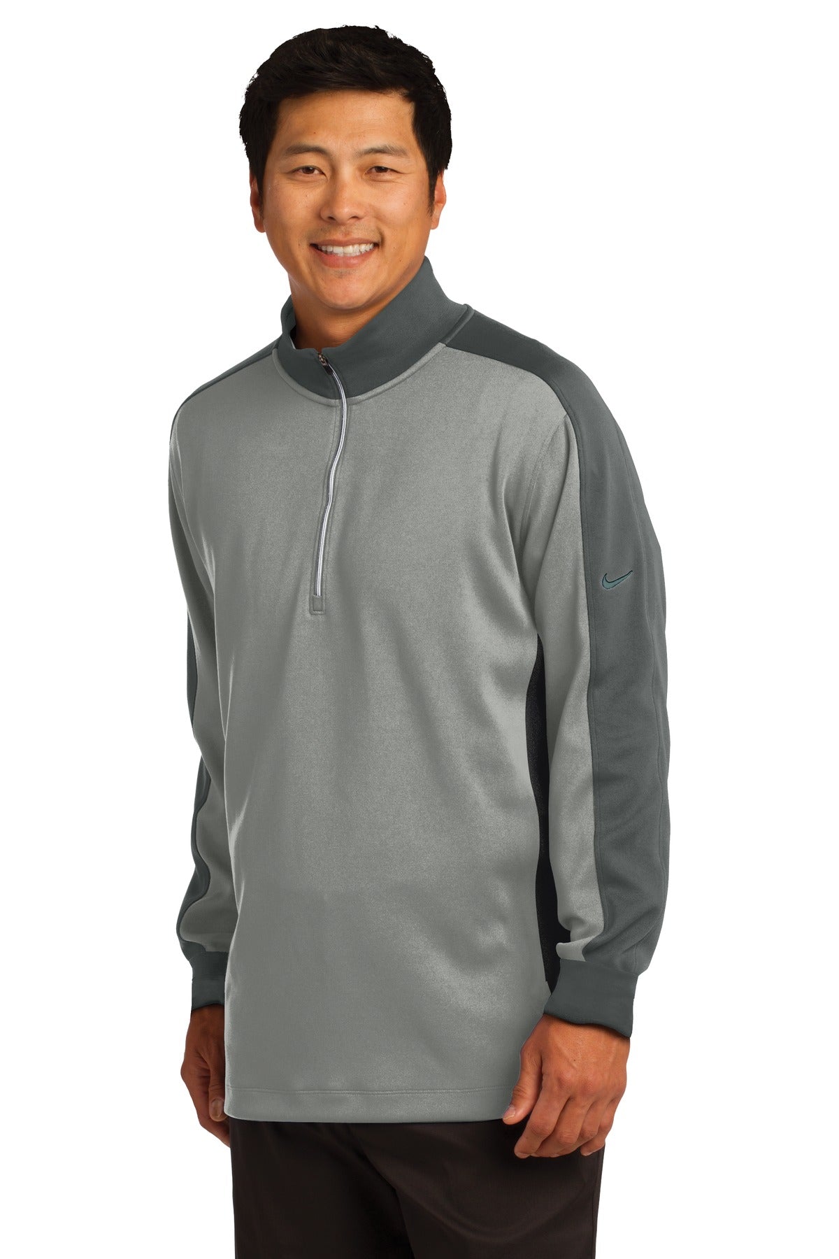 Ath Gy H/Dk Gy Nike Dri-FIT 1/2-Zip Cover-Up. 578673