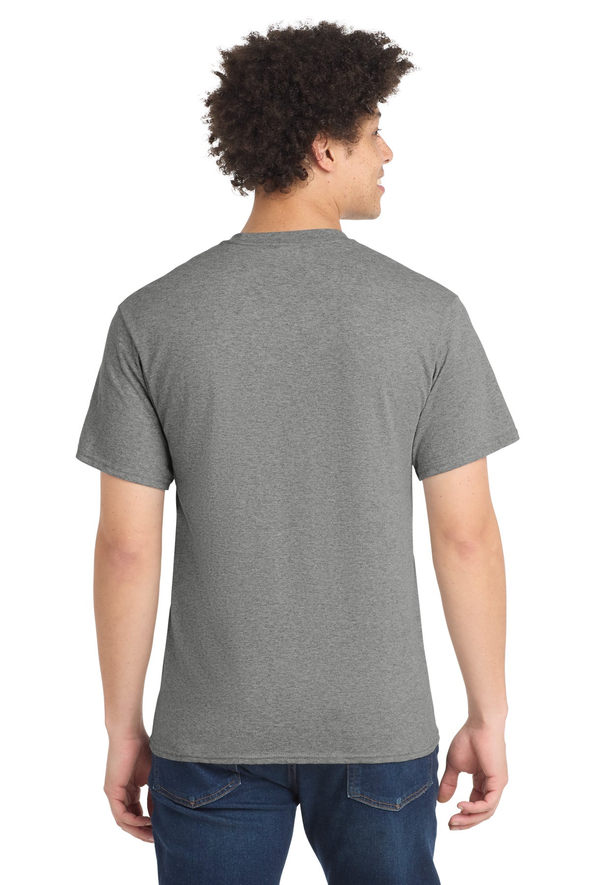 Athletic Hthr Port & Company Tall Core Blend Tee. PC55T