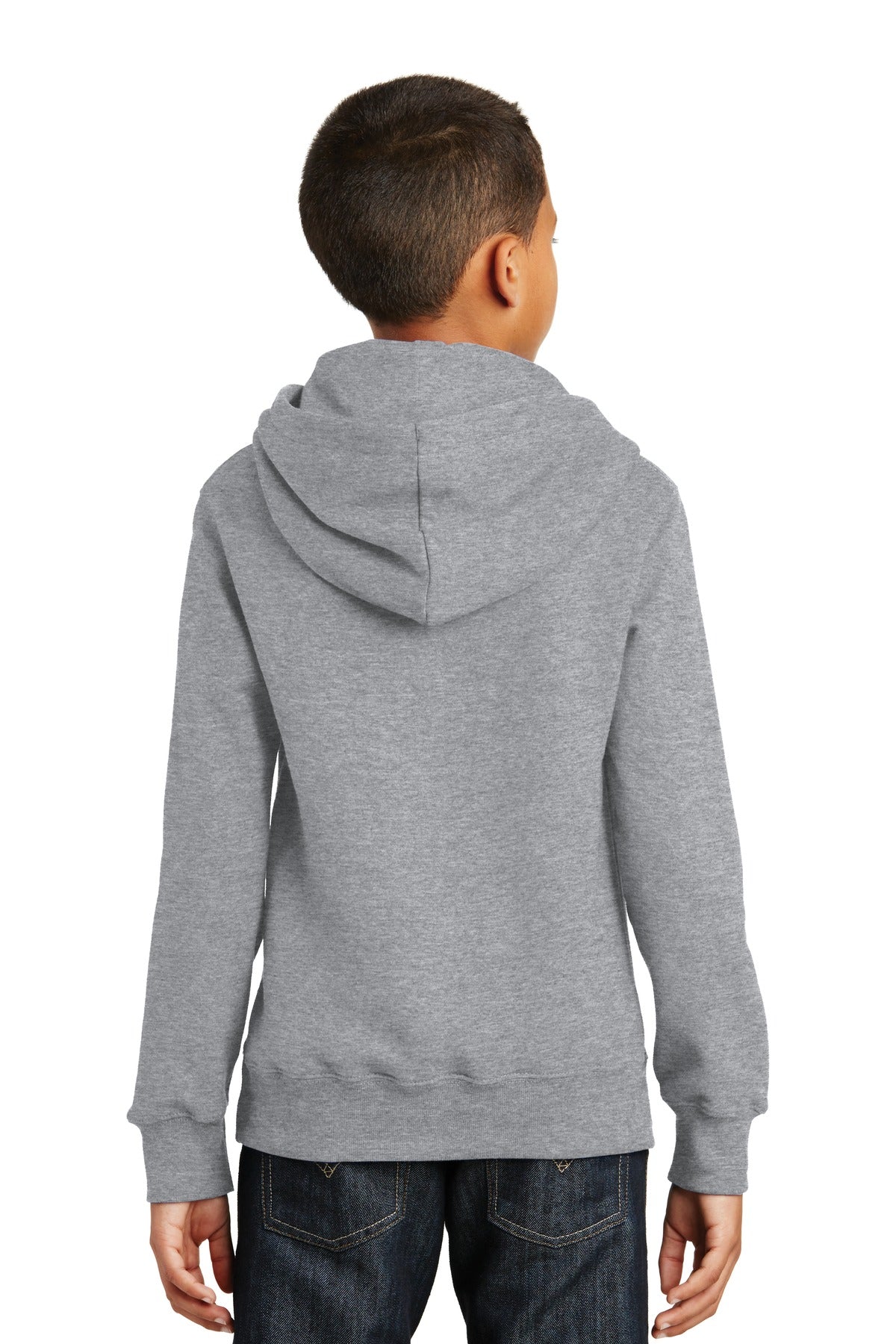 Athletic Hthr Port & Company Youth Fan Favorite Fleece Pullover Hooded Sweatshirt. PC850YH