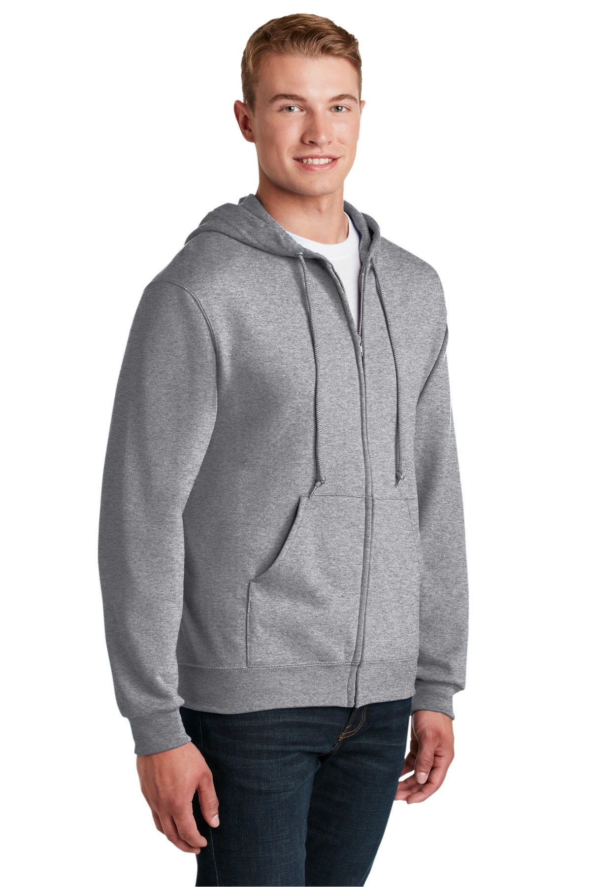 AthlHthr Jerzees - NuBlend Full-Zip Hooded Sweatshirt. 993M