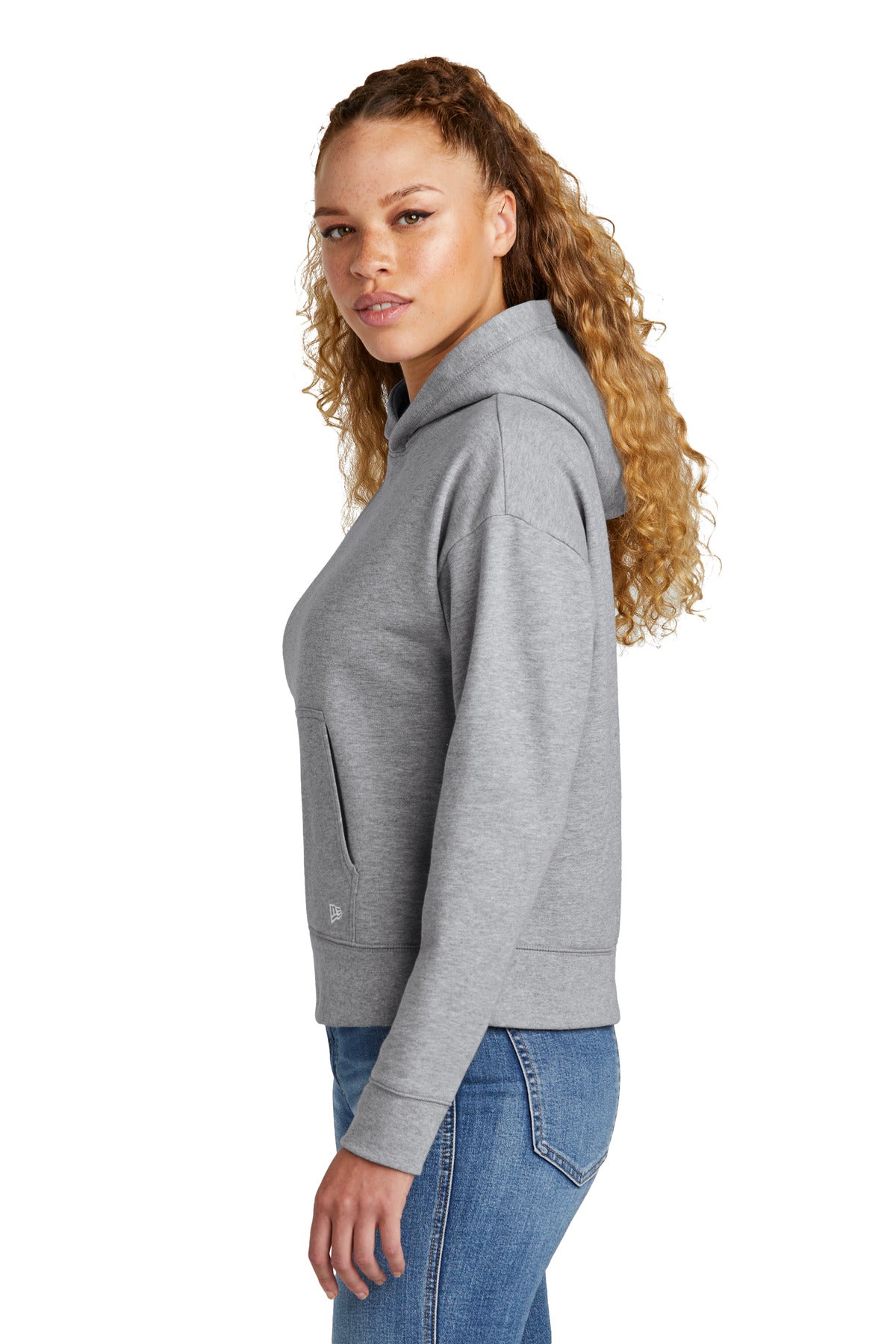 AthlHthr New Era Women's Comeback Fleece Pullover Hoodie LNEA550