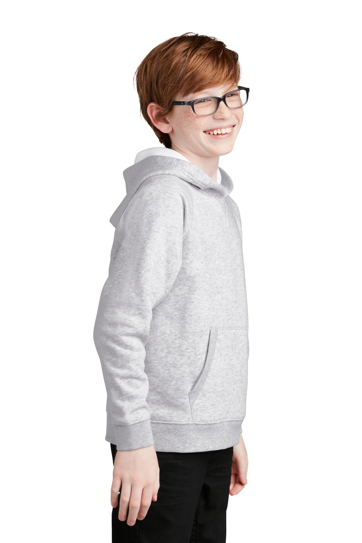 AthlHthr Sport-Tek Youth Drive Fleece Pullover Hoodie YSTF200