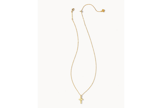 Kendra Scott Cross Pendant Necklace in Gold