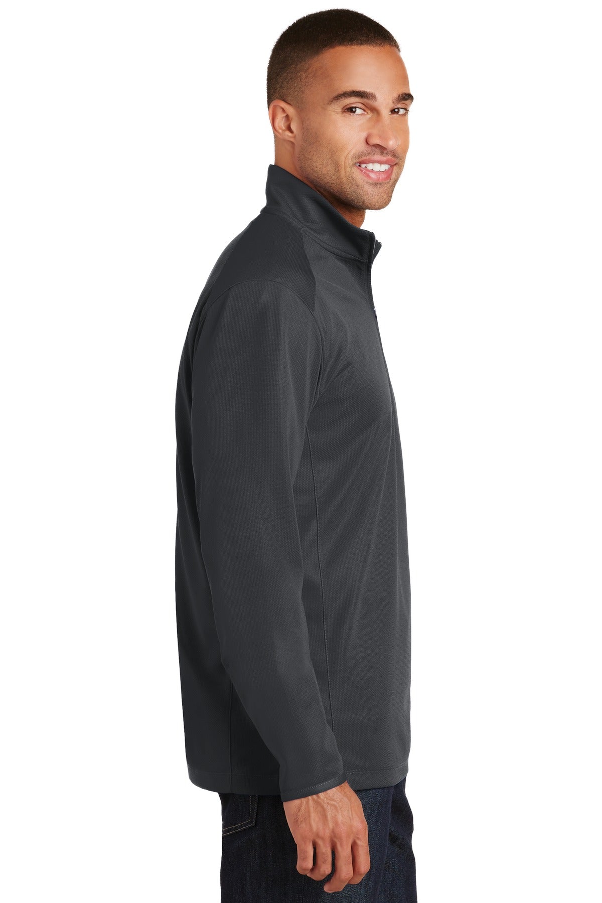 Battleship Gry Port Authority Pinpoint Mesh 1/2-Zip. K806