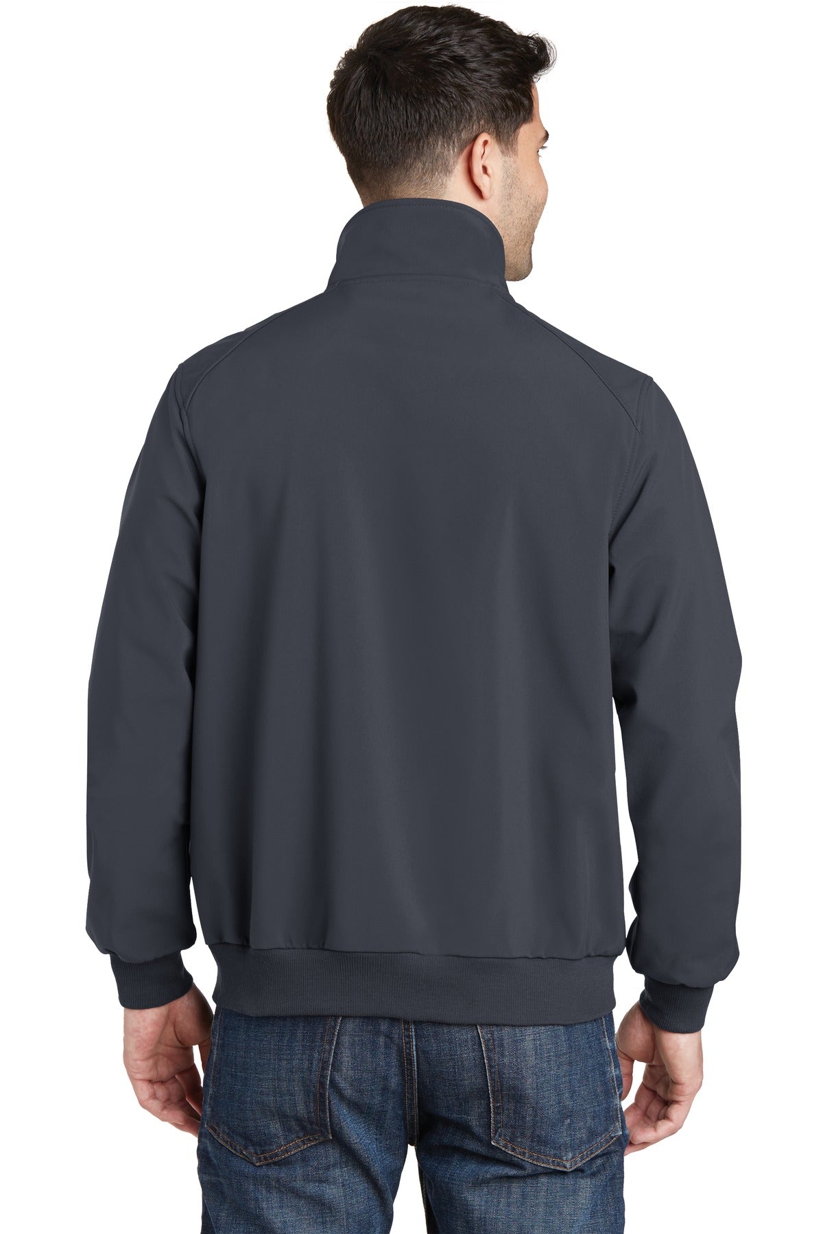 Battleship Gry Port Authority Soft Shell Bomber Jacket. J337