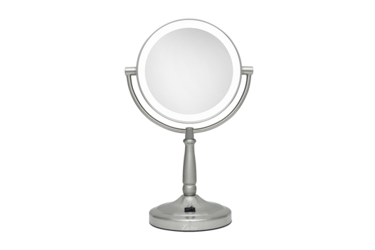 Zadro Cordless Dual-Sided LED Lighted Round Vanity Mirror 10X/1X