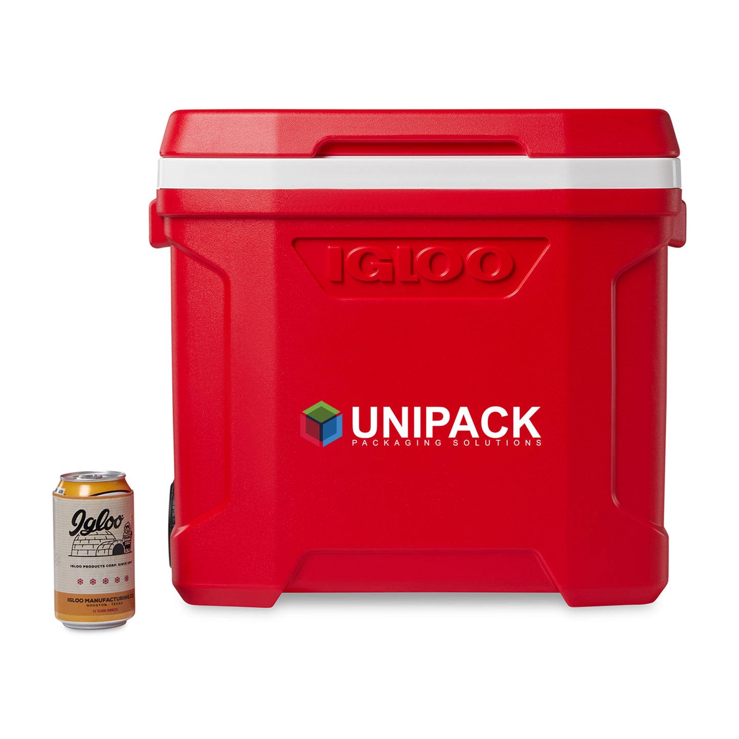 White-Red Star Igloo® Profile II 28 Qt Roller Cooler