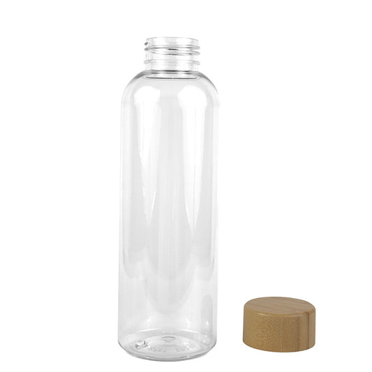 “CLEARLY” 22 oz Recycled RPET Bottle With Bamboo Cap