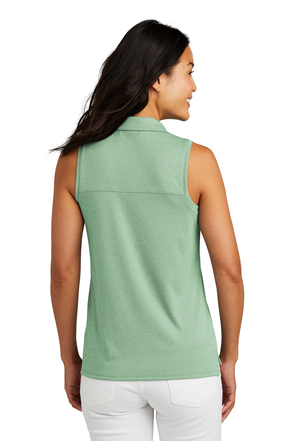 BerylGrnHt TravisMathew Women's Coto Performance Sleeveless Polo TM1WX001