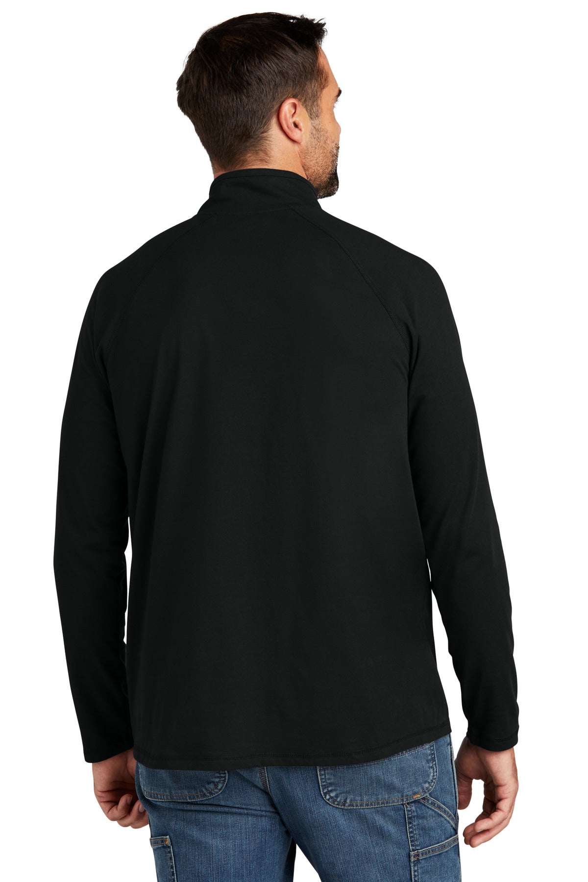 Black Carhartt Force 1/4-Zip Long Sleeve T-Shirt CT106660