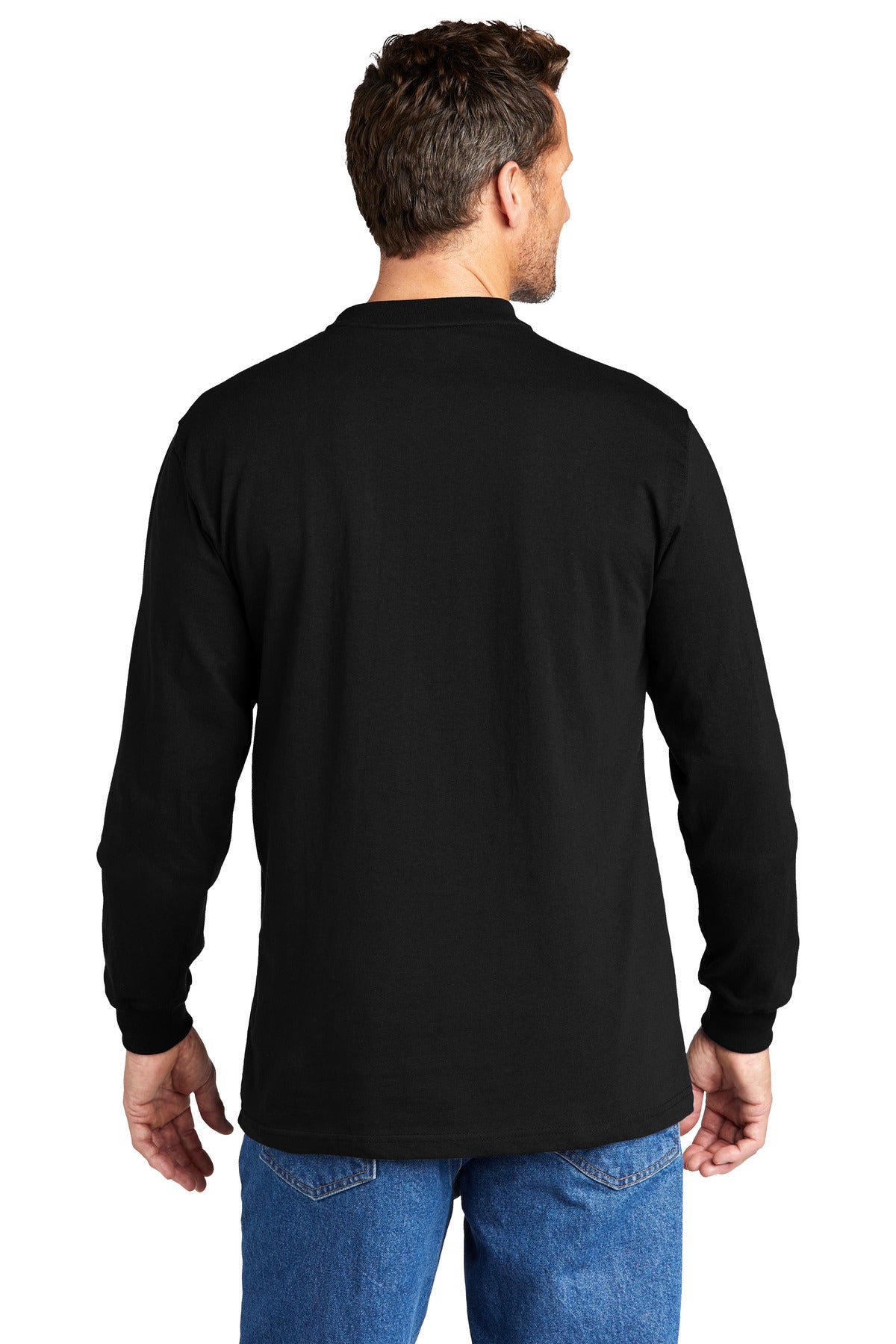 Black Carhartt Long Sleeve Henley T-Shirt CTK128