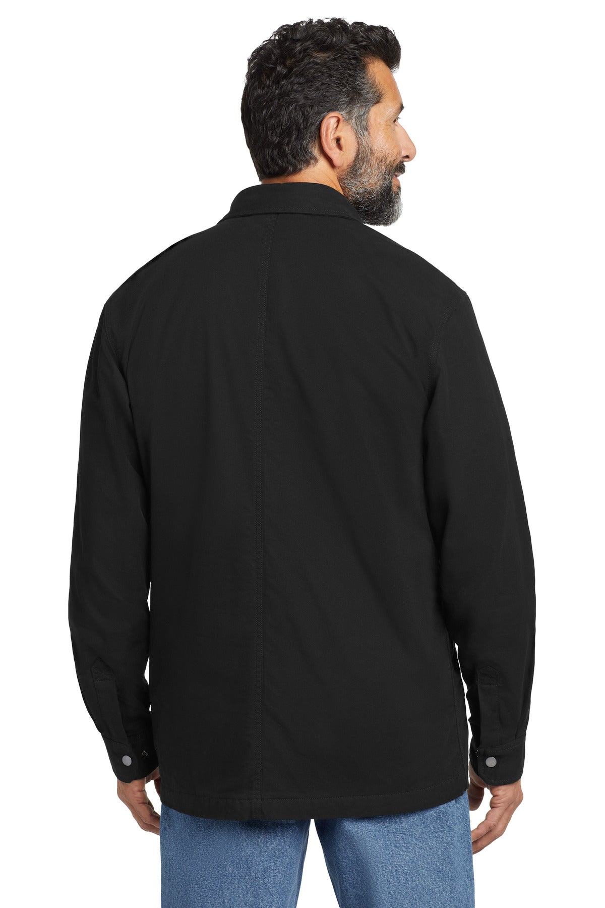 Black Carhartt Rugged Flex Fleece-Lined Shirt Jac CT105532