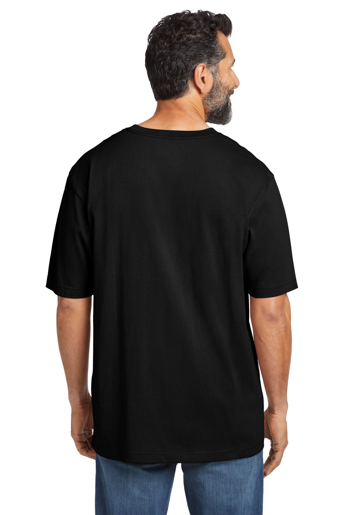 Black Carhartt Tall Workwear Pocket Short Sleeve T-Shirt. CTTK87