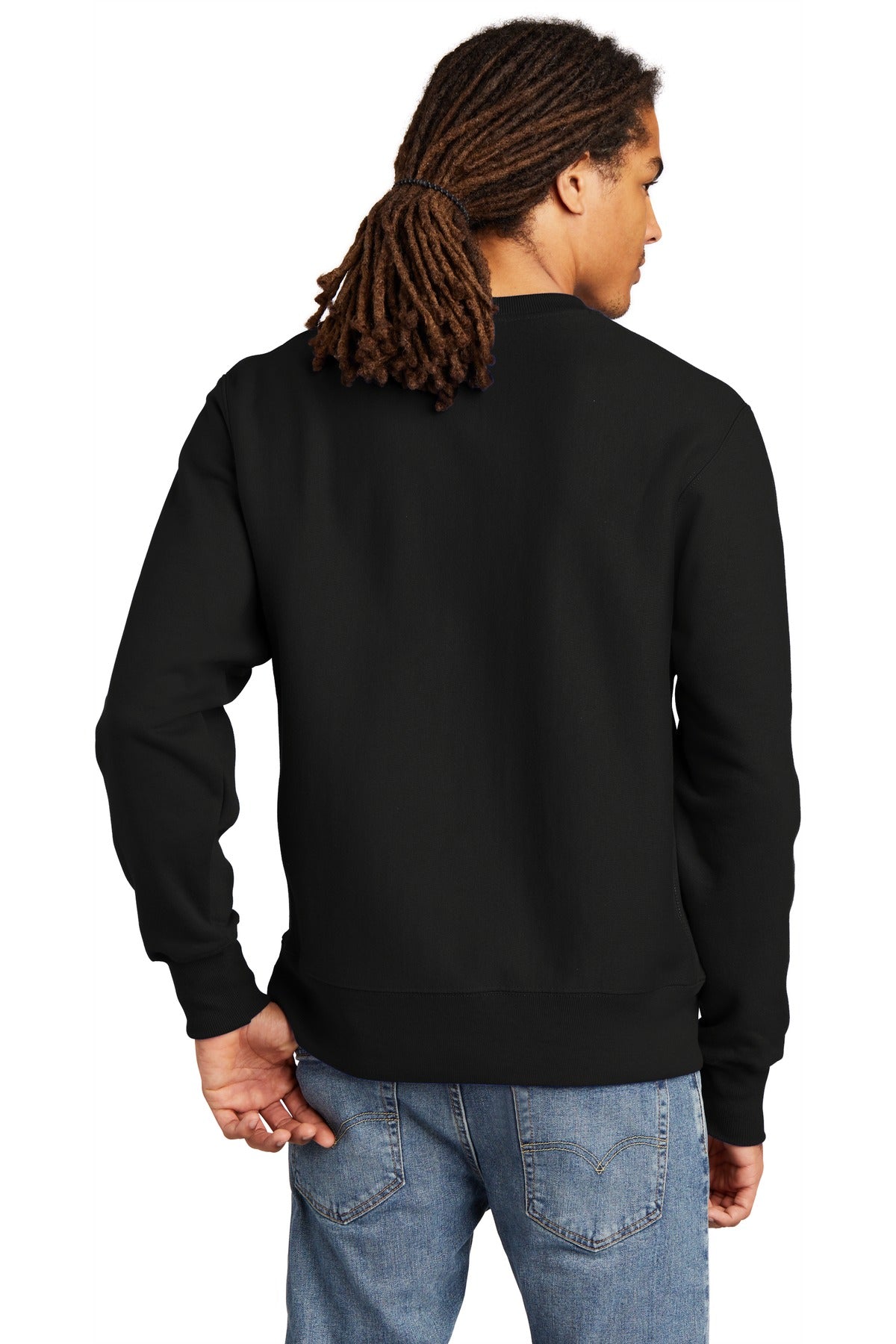Black Champion Reverse Weave Crewneck Sweatshirt S149