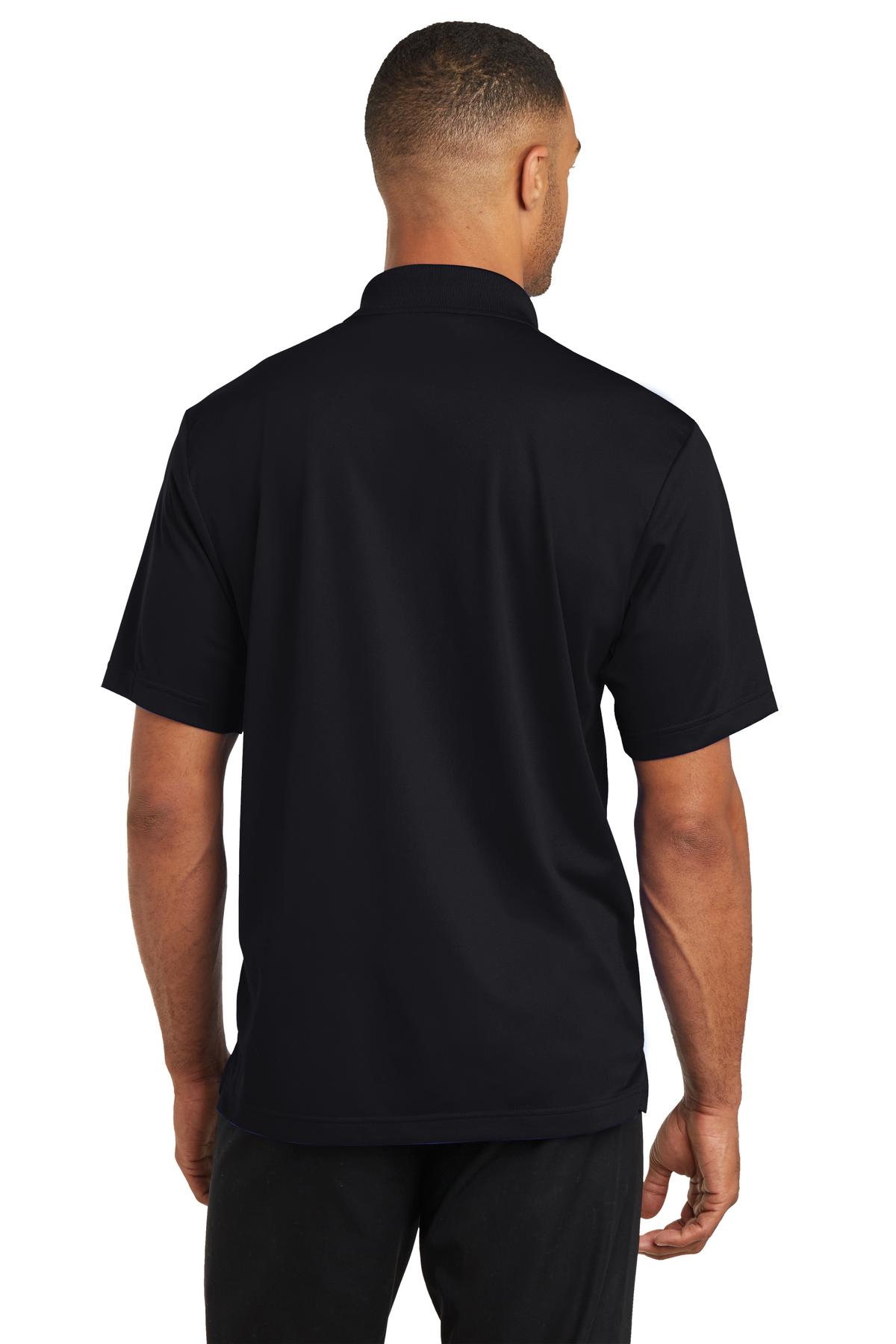 Black CornerStone Micropique Gripper Polo. CS421
