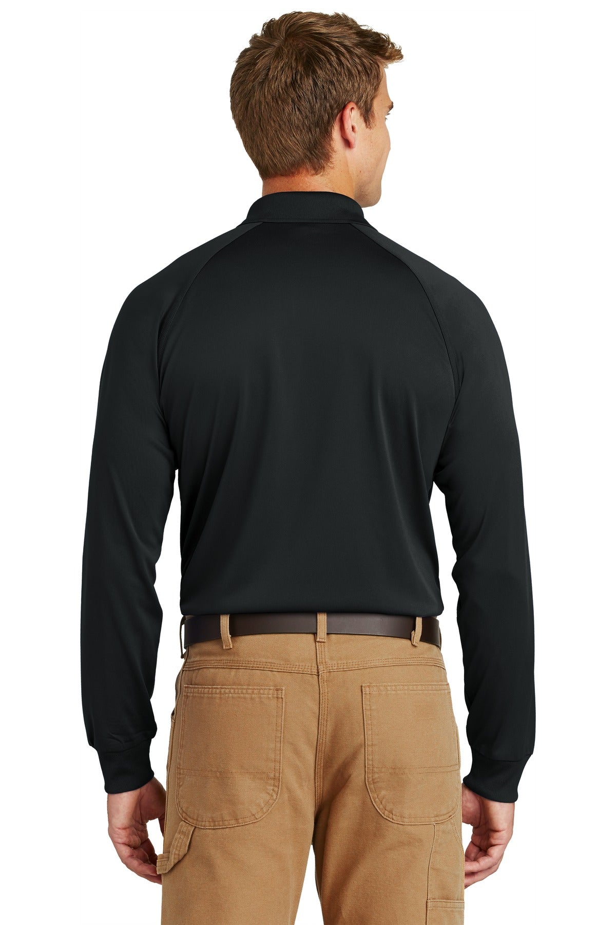 Black CornerStone - Select Long Sleeve Snag-Proof Tactical Polo. CS410LS