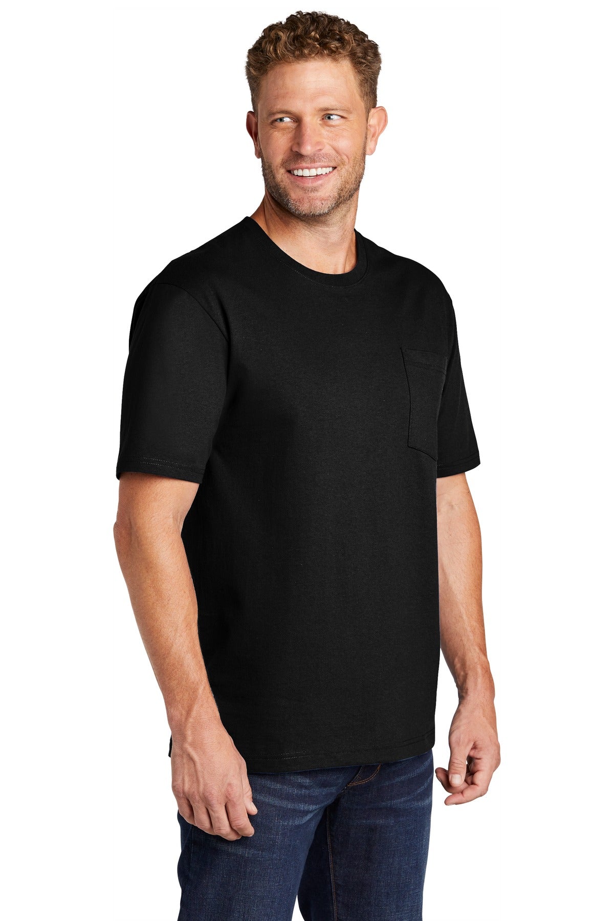 Black CornerStone Workwear Pocket Tee CS430