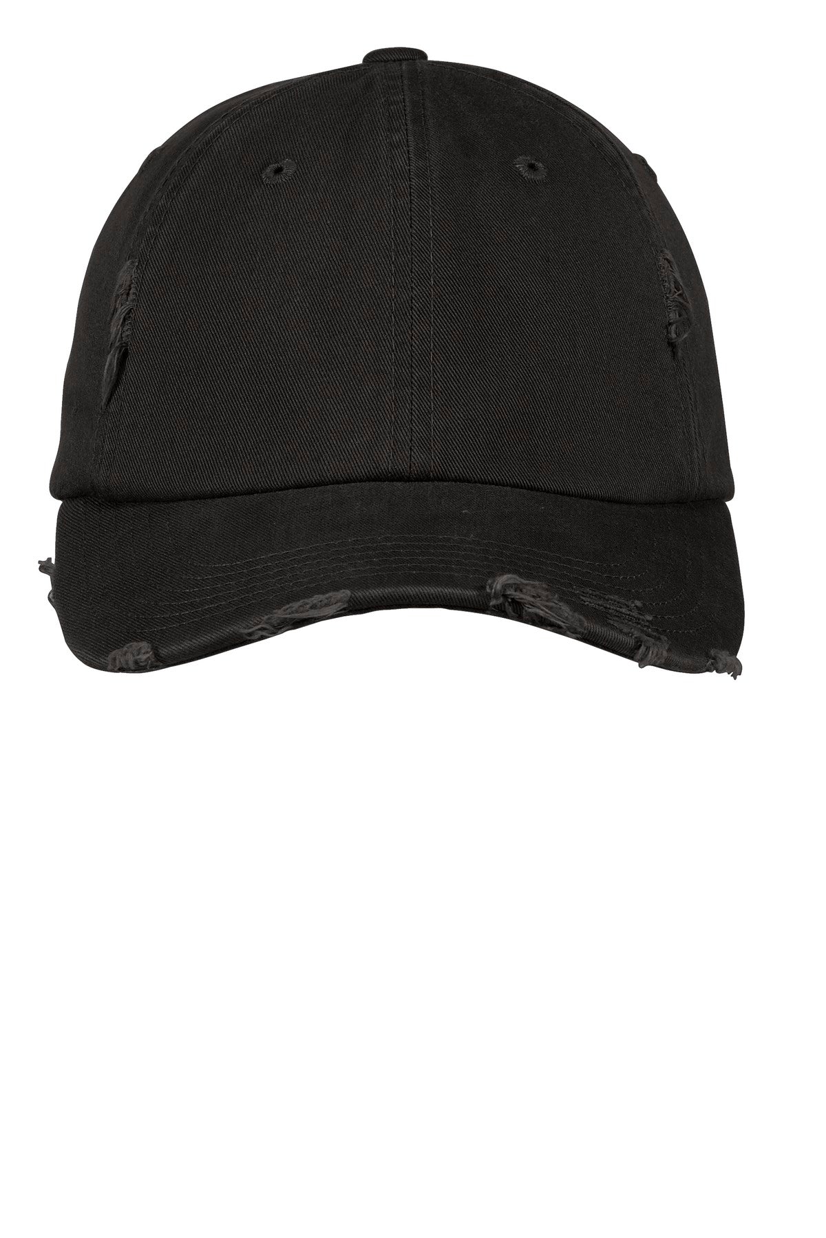 Black District Distressed Cap. DT600