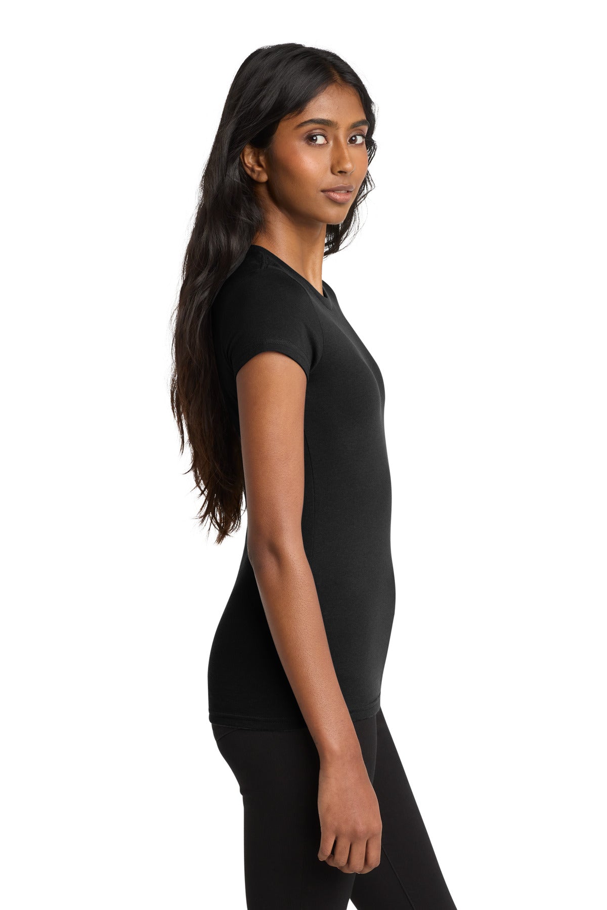 Black District Women's Fitted Very Important Tee . DT6001