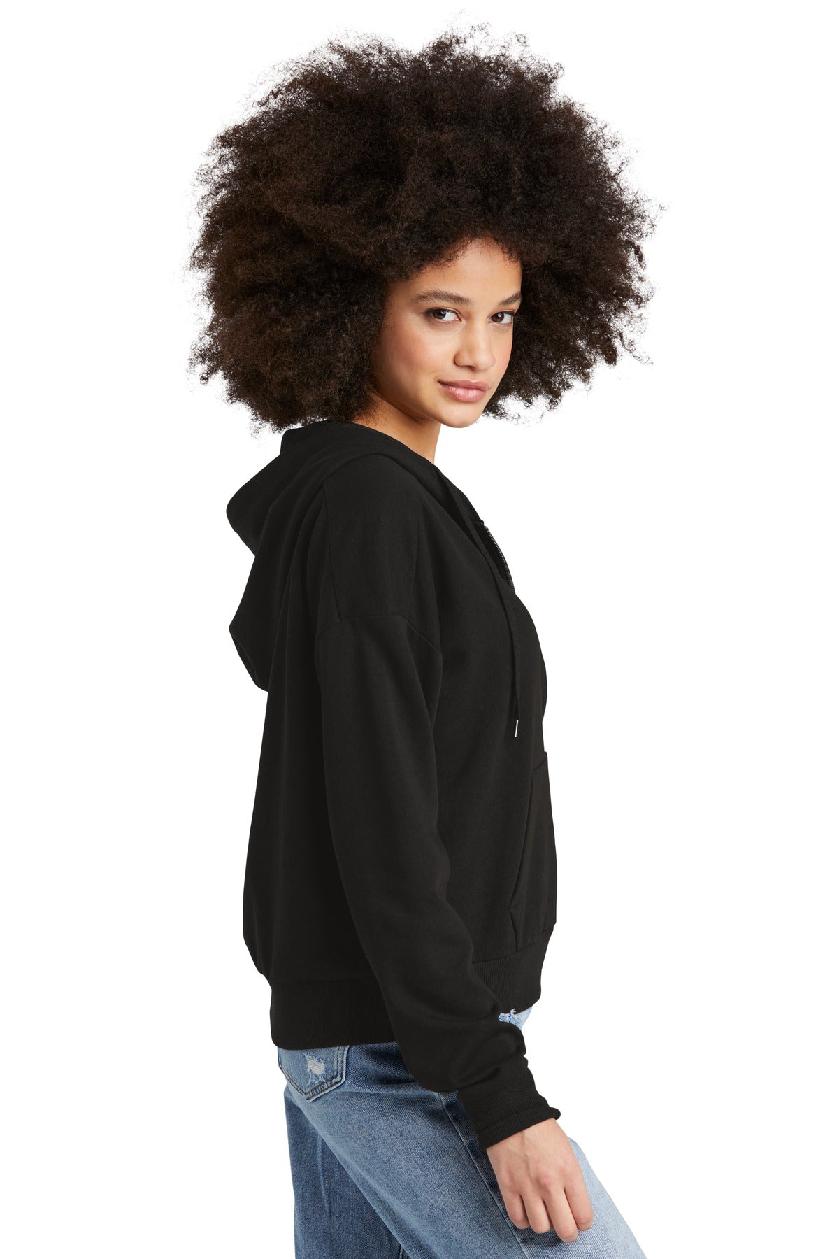 Black District Women's Perfect Tri Fleece 1/2-Zip Pullover DT1311